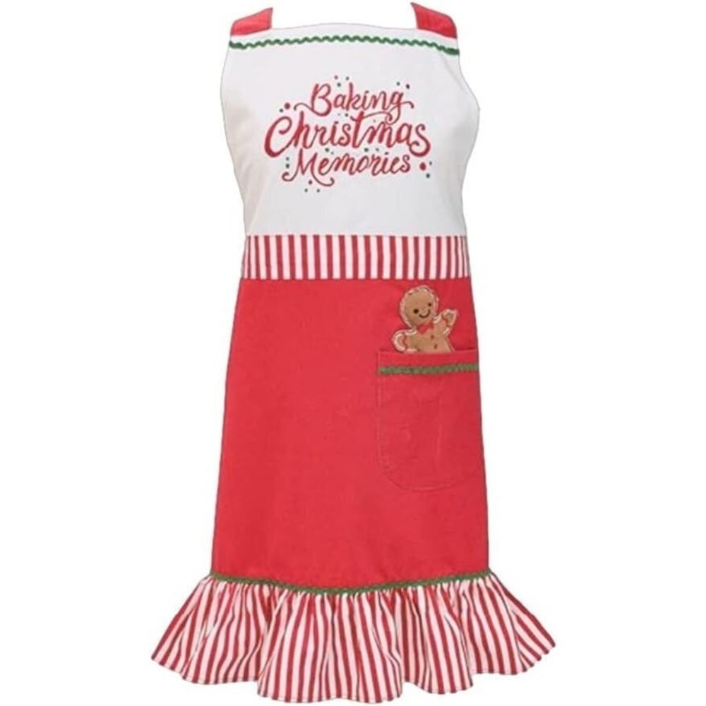 Burton & Burton 'Baking Christmas Memories' Novelty Adult Apron - Red & White